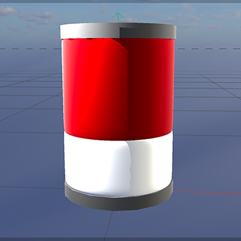 I also learned what not to do with the decorative fake can object, as I stacked tubes which overlapped and created a messy model.
