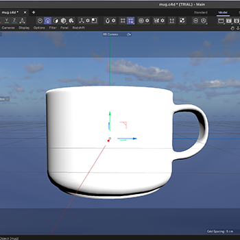 I wanted to make my mug more defined so I added additional edge loops with the loop path cut tool to the mug body. This made the lip and bottom of the mug much more pronounced and realistic.