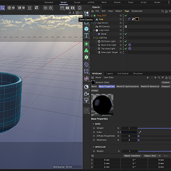 I played around with texture and colour to make the mug more realistic. I adjusted the colour to be a light grey and the texture to be more pottery-like.